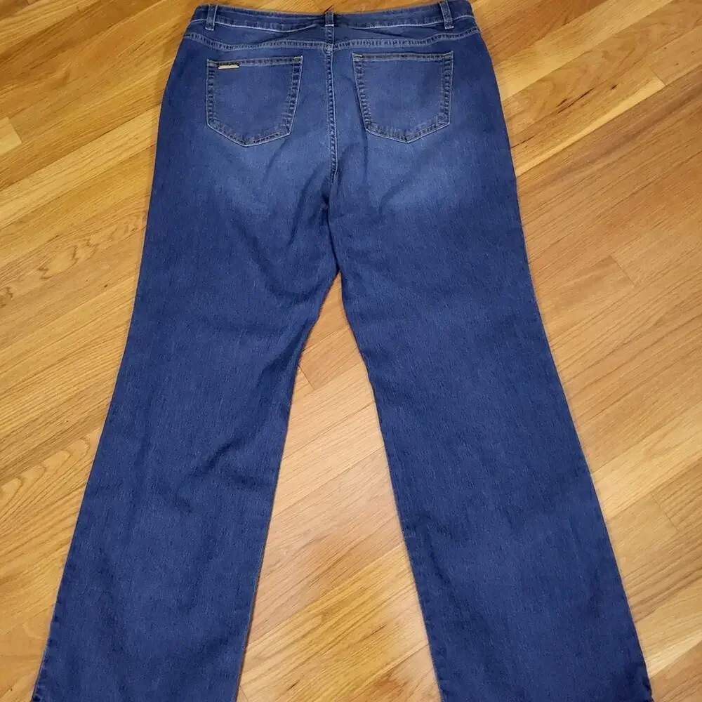 Michael Kors High Rise Relaxed Straight Leg Women’s 16 Blue Denim Utility Pocket